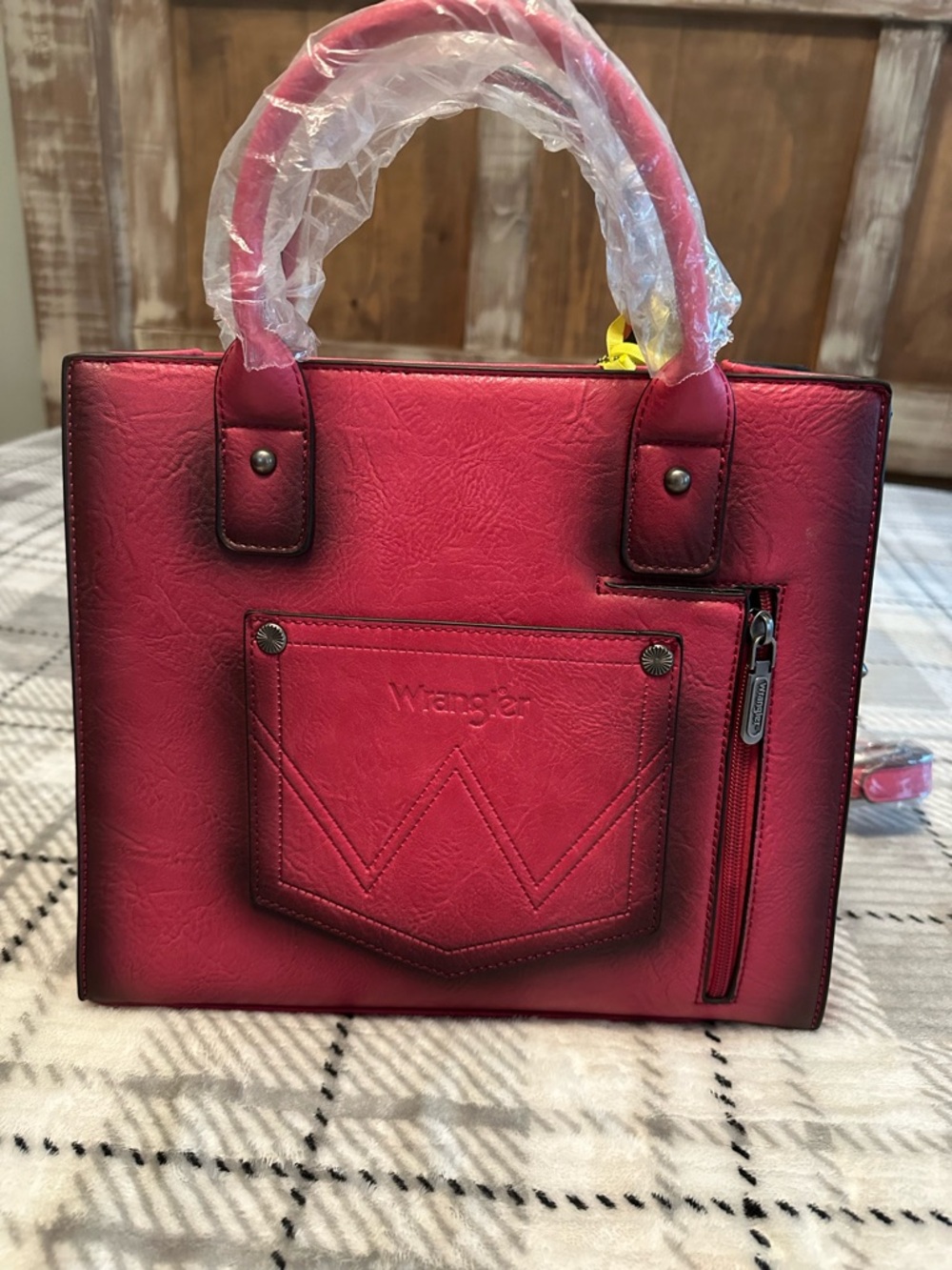 Wrangler Burgundy Red Leather Purse With Matching Wallet New Western - Picture 4 of 9